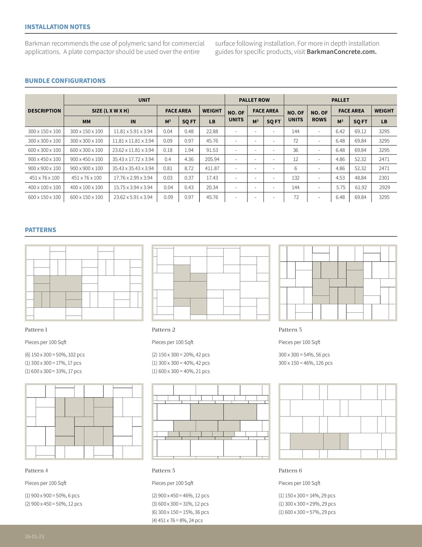 BARKMAN - BROADWAY 100MM PAVER