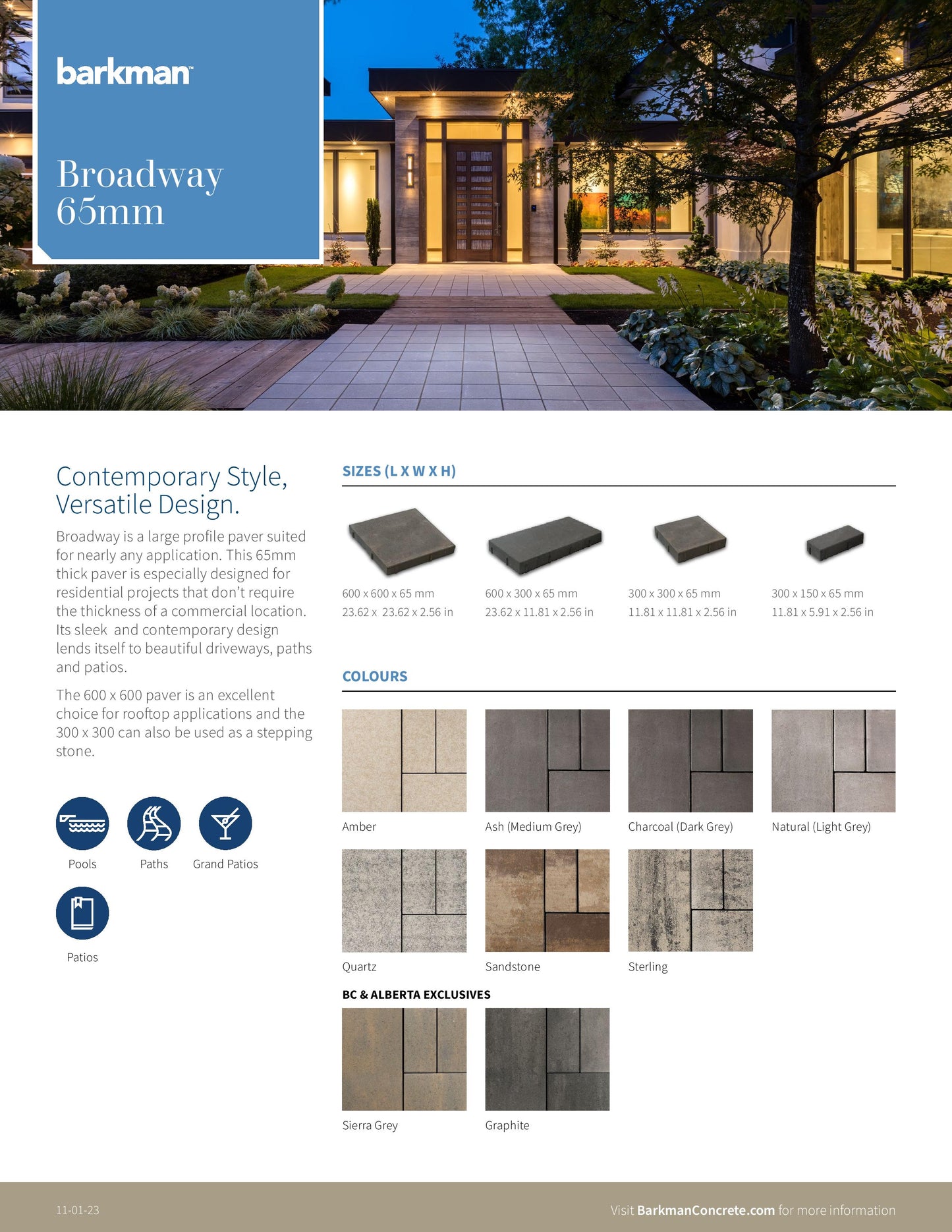 BARKMAN - BROADWAY 65MM PAVER