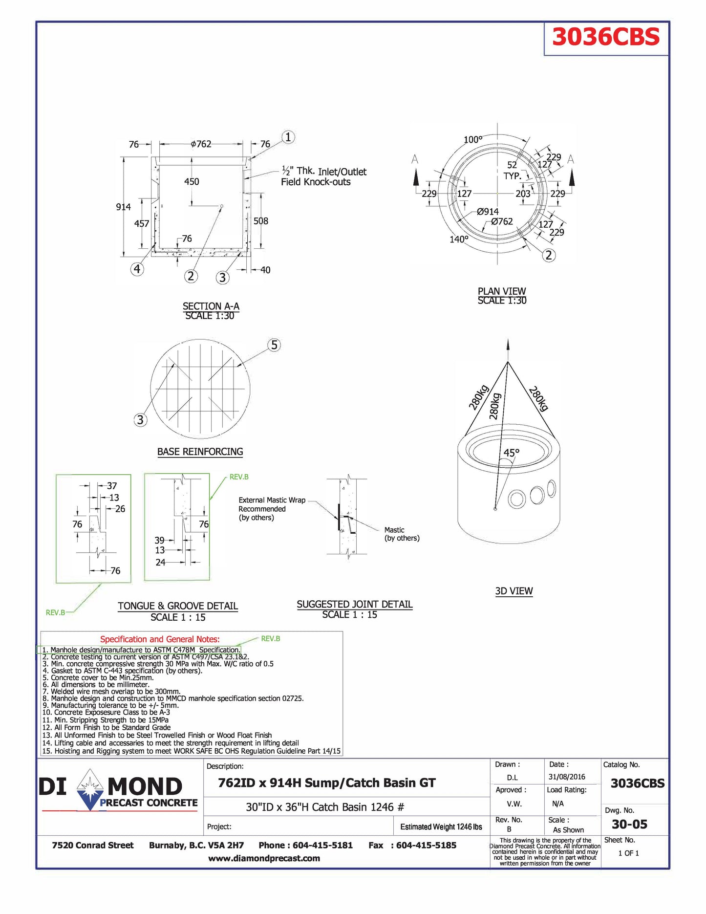 30"X36"SUMP 2in1ou