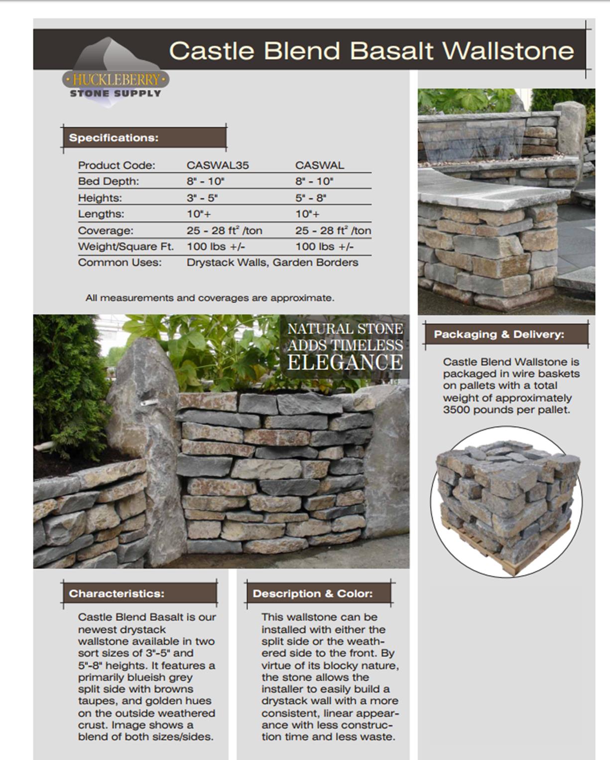CASTLE BLEND BASALT 3"-5"