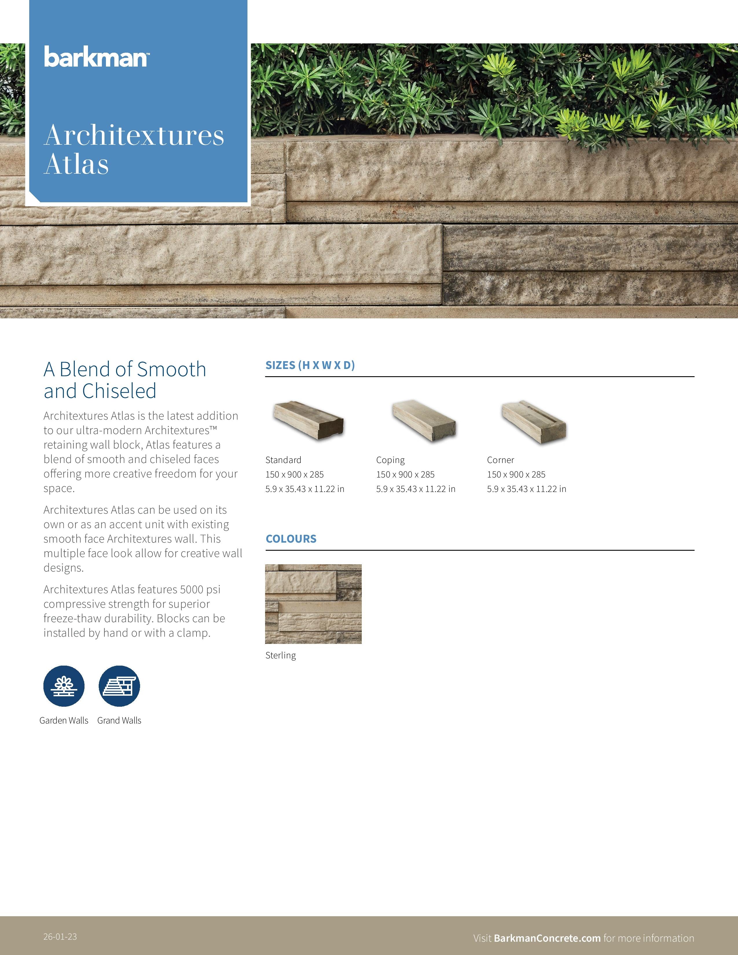 BARKMAN - ARCHITEXTURES ATLAS BLOCK – Bricks n Blocks