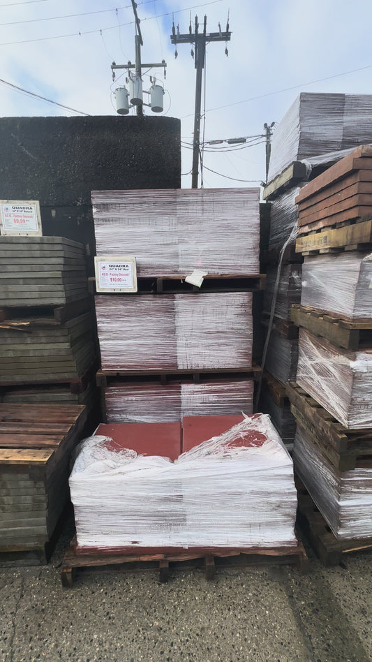 24X24" Quadra Red 2nds